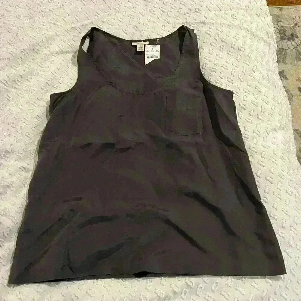 J. Crew 100% Silk Tank Top size 4 NEW NWT